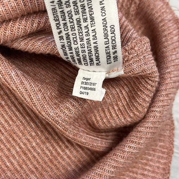 Universal Thread Long Sleeve V Neck Ribbed Pink Henley Shirt Large - Picture 5 of 9